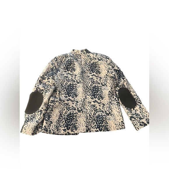J. CREW black and tan leopard print Going Out cropped blazer jacket size 8 - Picture 2 of 6